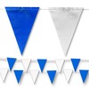 NACARUM Blue & White Pennant Banner Flags | OSHA 500lb