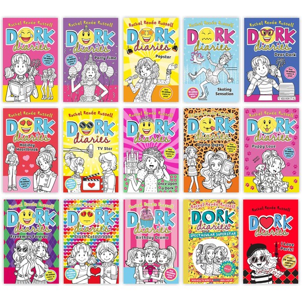 Dork Diaries 1-15 Books Collection set By Rachel Renee Russell