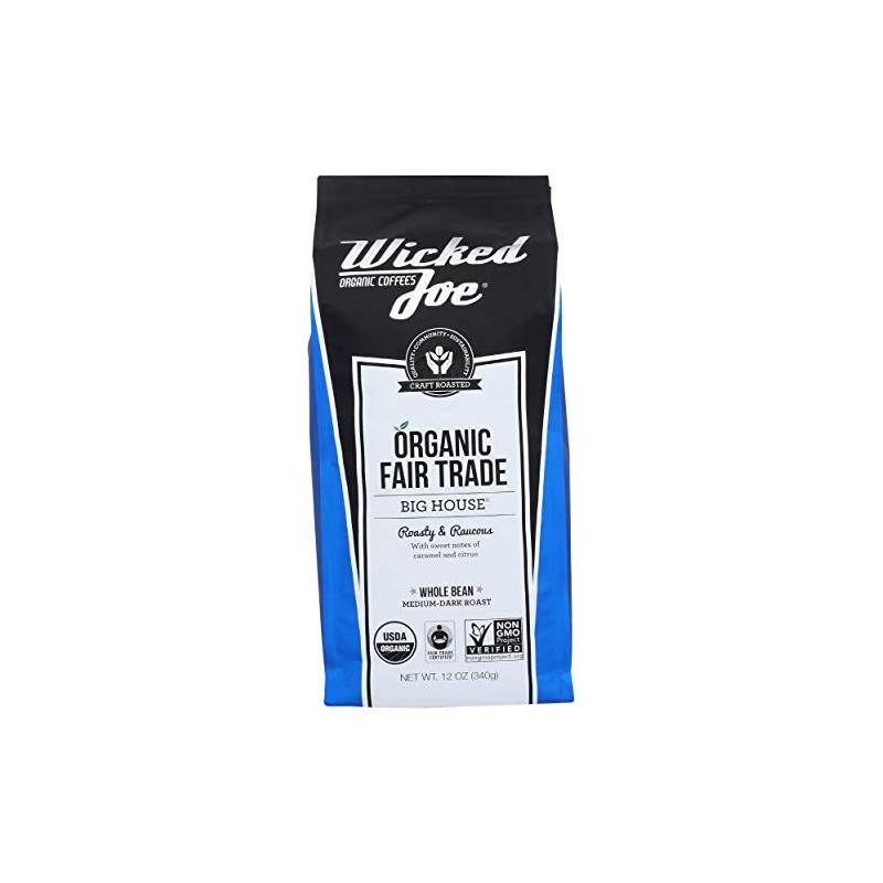 Wicked Joe Coffee Big House Whole Bean, 12 oz