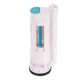 uxcell Toilet Flush Valves, 250mm/9.84" Length Dual Flush Valve One Piece Push Button Toilet Bottom Inlet Fill Valve Toilet Replacement Parts, White