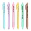 Motivational Pastel Pens, 6 Colors Inspirational Pastel Gel Pen Set