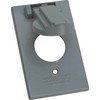 Sigma Electric Rectangle Metal 1 Gang 15/20 Amp Receptacle Cover for Wet Locations