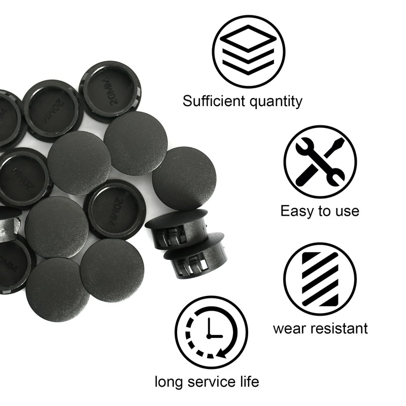 Godneei 120 Pcs Hole Plug Drill Cap Plastic Hole Plug