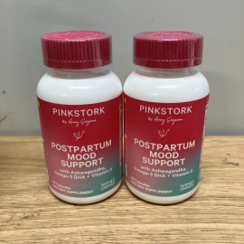 Pink Stork 2x Pink Stork Postpartum Mood Support- Postnatal Hormone 60 Count Each 120 Total