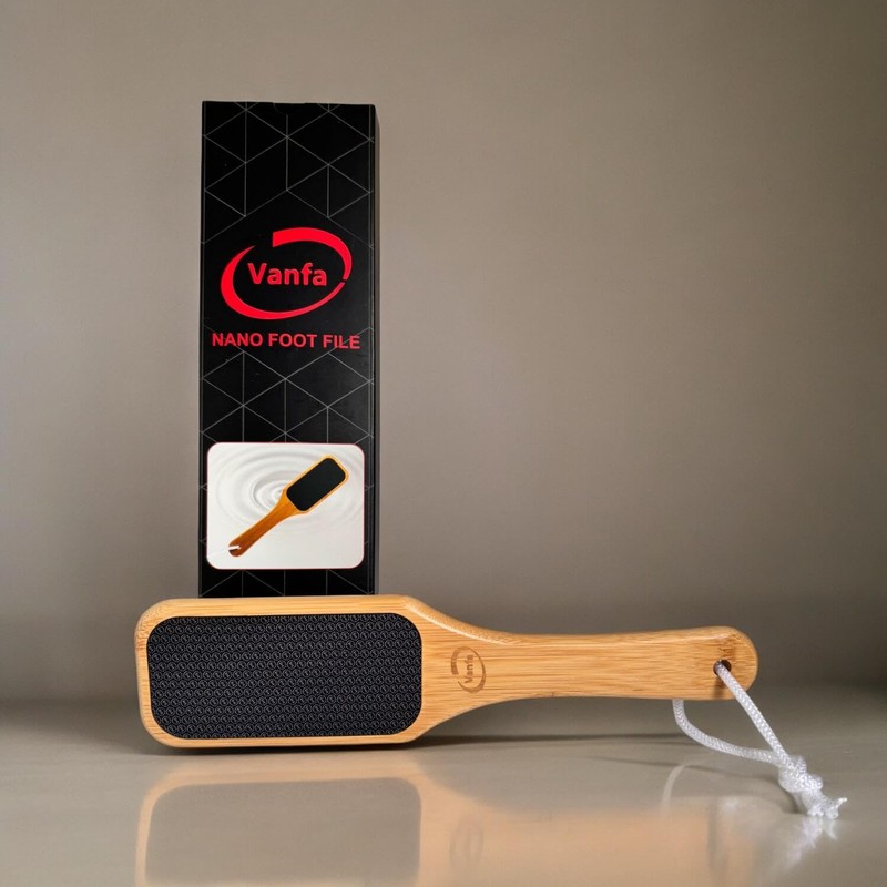 Vanfa Pedicure Pumice Stone Foot File Callus Remover (Bamboo Handle