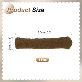 PATIKIL Knitted Door Handle Cover, 8 Pcs Antifreeze Anti-Scald Door Knob Protector Safety Cover Guard Sleeve for Summer and Winter Bedrooms Bathrooms Offices Furniture, Brown