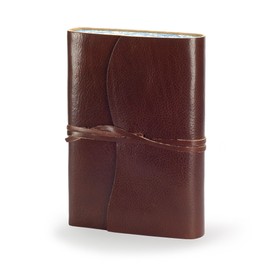 Venezia Romantica Large Leather Bound Journal, A5 (15x21 cm) Dark Brown