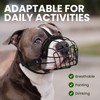 BRONZEDOG Pitbull Dog Muzzle Breathable Metal Basket for Large Dogs