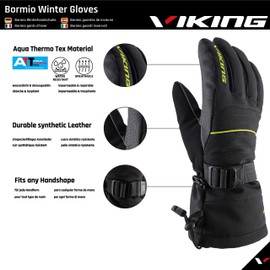 Viking Bormio Men's Ski Gloves Waterproof Winter Gloves Men's Winter Waterproof Snowboard Gloves