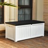 YITAHOME 120 Gallon Large Deck Box, Resin Outdoor Storage Box