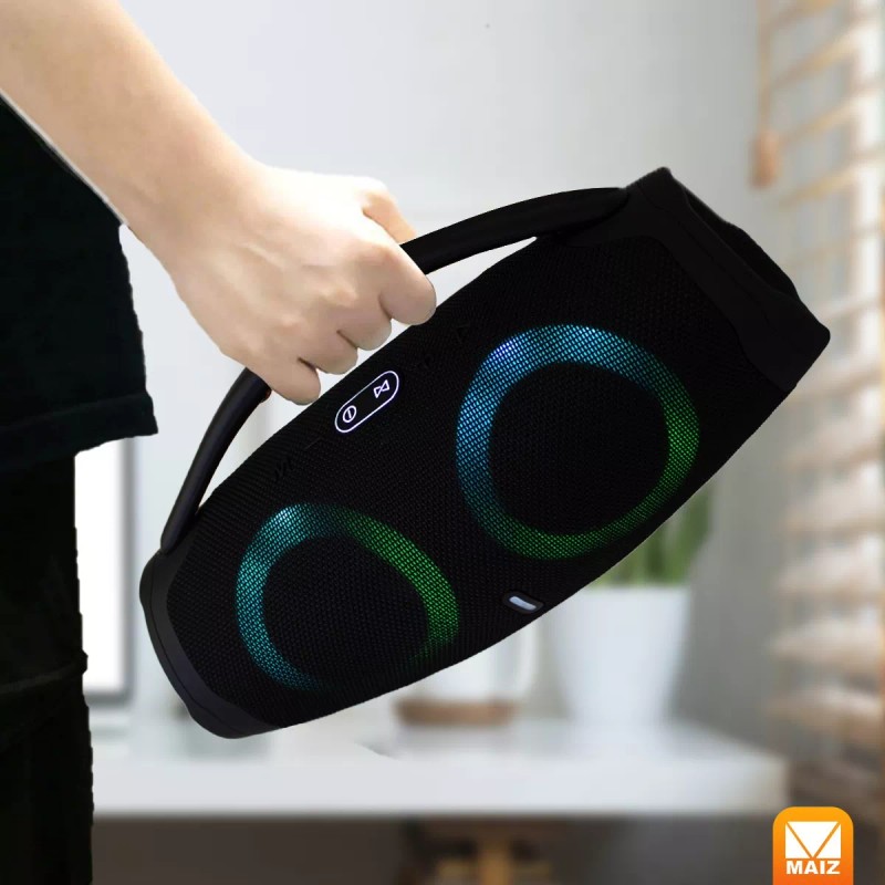 Maíz Bocina Bluetooth Recargable Usb Inalambrica Luz Led Portatil