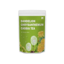 Dandelion Chrysanthemum Cassia Seed Herbal Tea Bag, with Burdock Root, Honesuckle, Goji Berries Liver Cleanse and Detox Tea 30 Count