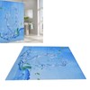 Shower Curtain Waterproof Polyester Blackout Curtain with Hook for Bathroom