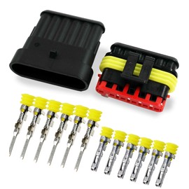 TE Connectivity AMP Superseal 1.5 Series Electrical Multi Sealed Connector Kit - w/Terminals 16-20 AWG (6-Pin)