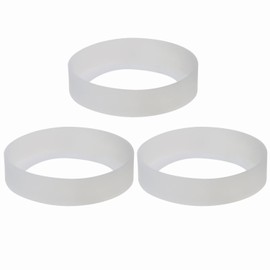 ONLYKXY 3pcs 8cm Silicon Protective Cup Mat Sleeve Heat-Resistant Bottle Holder Rubber Coaster Tumblers Protector Base Pad Non-Slip Bottom Cover Ring Accessories for Thermos Cup (Clear)
