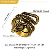 U7 Rings Aesthetic Snake Gold Ring for Women Stainless Steel