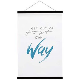 Wood Magnetic Poster Frame Hanger, Black Magnet Poster Hanger for Posters, Prints, Photos, Pictures, Maps, Scrolls, and Canvas Artwork (Black)