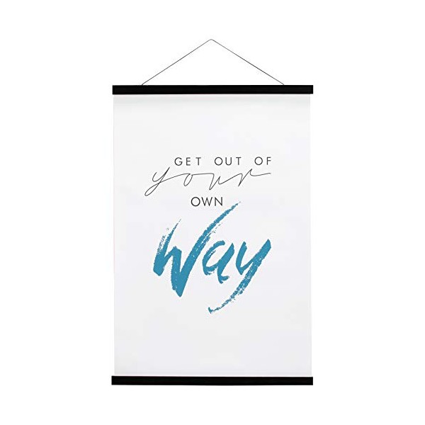 Wood Magnetic Poster Frame Hanger, Black Magnet Poster Hanger for