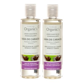 2 Pzas Jabón Facial Desmaquillante Baba De Caracol 250ml