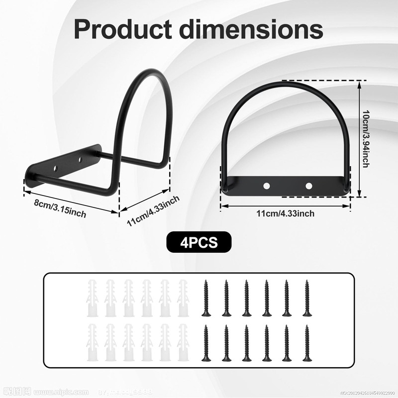 RdjEokf 4 PCS Cowboy Hat Rack, Metal Wall Mounted Baseball