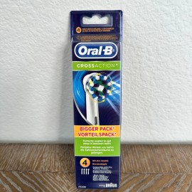Oral-B CrossAction Electric Toothbrush Replacement Heads 4-Pack New Sealed