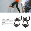 1pair Ice Cleats 10 Teeth Rubber Stainless Steel Foldable Anti