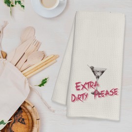 BAYOGITA Martini Kitchen Towels - Martini Kitchen Hand Towels, Martini Tea Towels, Bar Towels for Kitchen, Bar Towels for Bartender, Martini Decor, Martini Gifts, Gift for Martini Lovers, 16×24 Inches