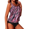 Yonique Traje de baño tankini de dos piezas para mujer,