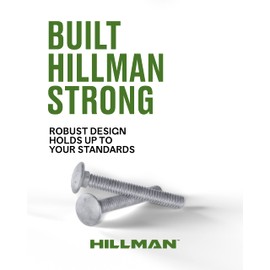Hillman Group Galvanized Carriage Bolt 1/2” x 2-1/2”, 50 Count, Blunt Point, Alloy Steel, Self-Locking Round Head Fasteners, Wood and Metal, No Washer Needed, Rust-Resistant (812611)