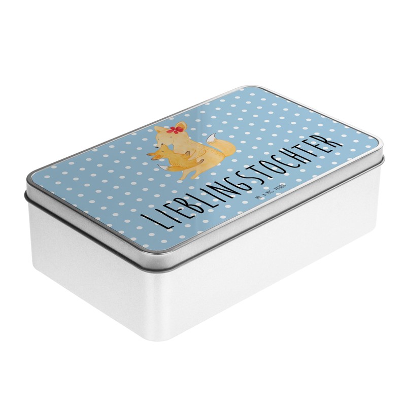 Mr. & Mrs. Panda Metal Tin Rectangular Fox Mum &
