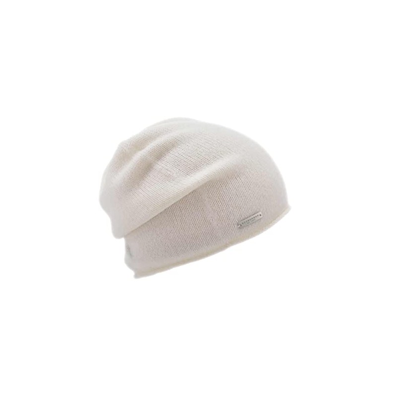 Seeberger Cashmere Beanie with Rolled Edge Cashmere Hat Knitted Hat