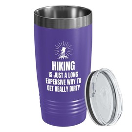 Flairy Land Hiking Purpple Edition Tumbler 20oz - Hiking Is Expensive - Hiking Buddy Gift Hobby Outdoor Man Nature Travel Adventure Camping Backpacker