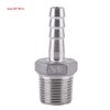 Hose Connector Ribbed Male Thread Stainless Steel SS304 55° BSPT