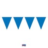 Bunting Blue 10 metres long with 15 Flags, Triangle, Plastic