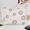 HFZRZFH Large Capacity Corduroy Smiley Face Makeup & Cosmetic Bag