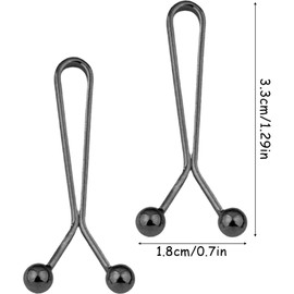 12Pcs Hijab Pins Stainless Steel Pearl U Clips Fashion Muslim Hijab Clip for Women DIY, Black