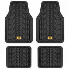 Cat® ToughTread™ Car Mats Full Set, Trimmable All-Weather Car Floor Mats, Universal Fit Floor Mats for Cars with Rugged Tire Tread Design, Automotive Floor Mats for Cars Trucks SUV