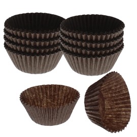 Cybrtrayd 175 Count No.6 Glassine Paper Candy Cups, Brown