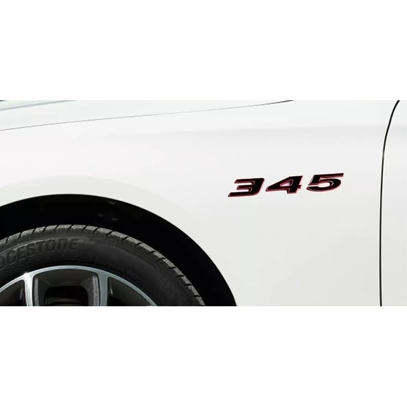 Pair Set 345 Passenger & Driver Side Emblems 3D Badge