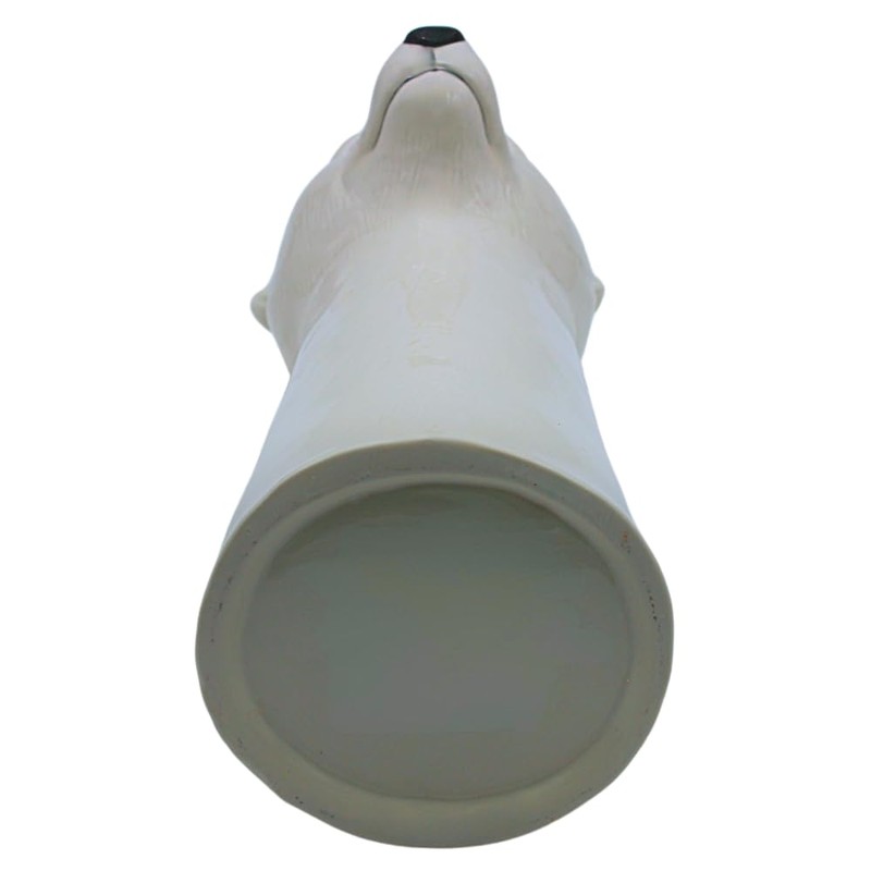 Vase Eisbär-Kopf, Dekovase, Bluemnvase, Tischvase, Tiervase, Eisbärenvase, Kopfvase, dekorative Blumenvase
