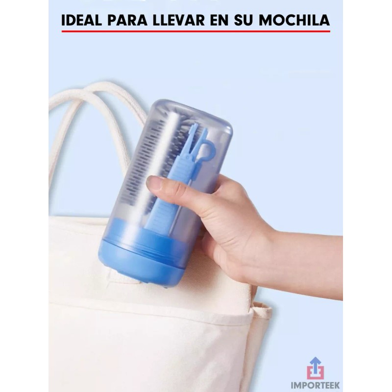 Importeek Cepillos Limpieza Lava Botellas Termos Biberones Cilindros