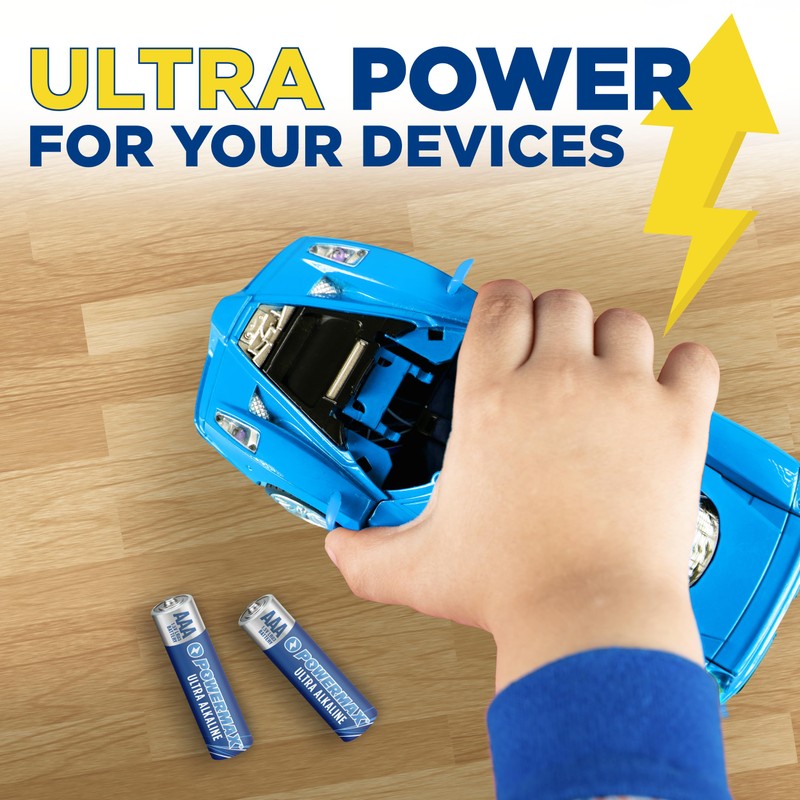 Powermax 12-Count AAA Batteries, Ultra Long Lasting Alkaline Battery Blister