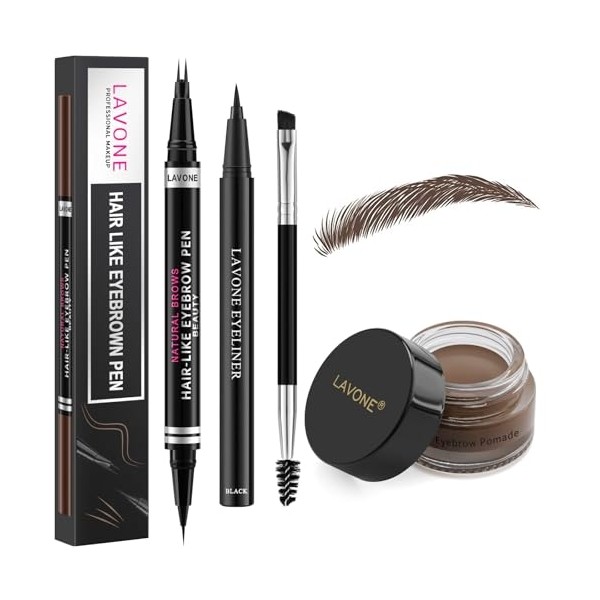 Eyebrow Pen Kit, with 2 Tip Waterproof Microblading Eyebrow Pencil,