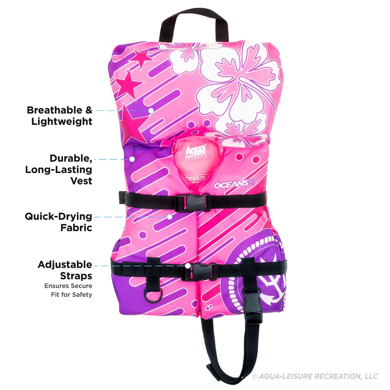 Oceans 7 US Coast Guard Approved, Infant-Child-Youth Life Jacket Vest