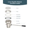 Phivan 3-1/2 Inch Commercial Sink Drain with Lever Handle Kitchen