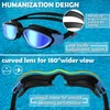 Polarised swimming goggles, adults, teenagers, anti-fog UV protection, waterproof, clear