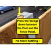 Fence Panel Wedges (20 Pack) Noise Stoppers Stops Fence Panels