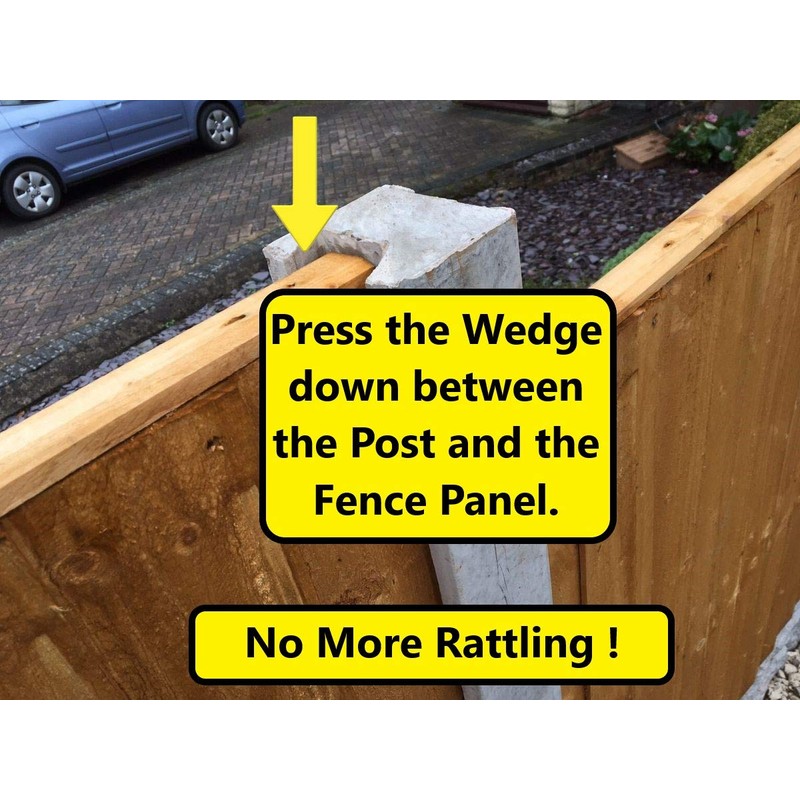Fence Panel Wedges (20 Pack) Noise Stoppers Stops Fence Panels