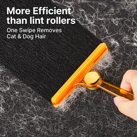 Potaroma Pet Hair Remover Set of 2, Dog Cat Hair Remover, Fur Removal Tool, Portable Carpet Scraper Brush for Carpets, Car Mat Couch, Pet Bed, Furniture Rug