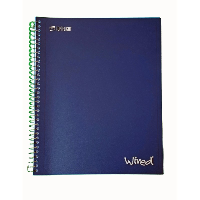 Top Flight Wired 3-Subject Wirebound Notebook (Pack of 3)